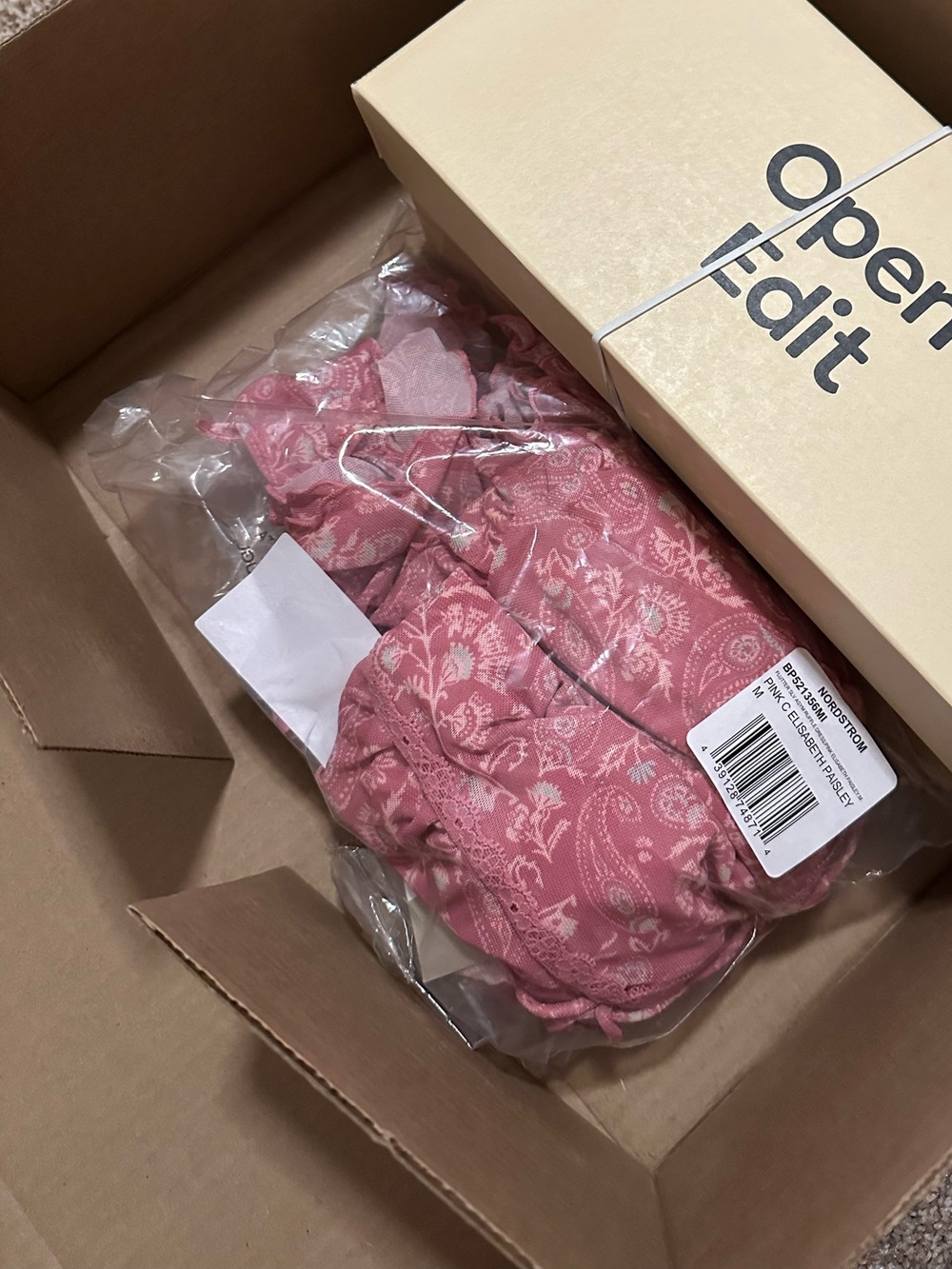 Pink Paisley Ruffle Mini Dress - Picture 3 of 3
